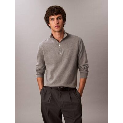 Calvin Klein Sweter Regular Fit szary S Calvin Klein Sweter Regular Fit szary S