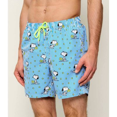 ST.Barth Szorty kąpielowe GUSTAVIA SNOOPY PADEL ST.BARTH X PEANUTS Regular Fit błękitny L ST.Barth Szorty kąpielowe GUSTAVIA SNOOPY PADEL ST.BARTH X PEANUTS Regular Fit błękitny L