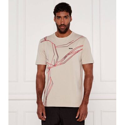 Boss GREEN T-shirt Tee Beetle Regular Fit stretch beżowy S Boss GREEN T-shirt Tee Beetle Regular Fit stretch beżowy S