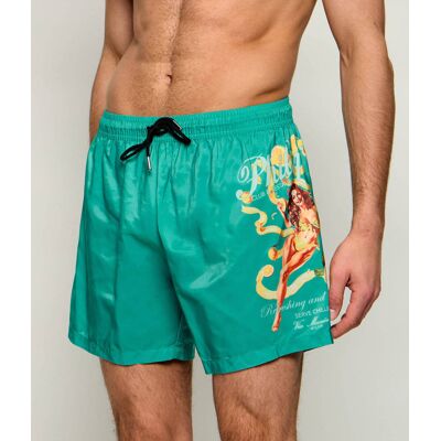 Philipp Plein Szorty kąpielowe Regular Fit zielony M Philipp Plein Szorty kąpielowe Regular Fit zielony M