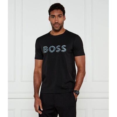 Boss GREEN T-shirt Tee Logo Regular Fit stretch czarny M Boss GREEN T-shirt Tee Logo Regular Fit stretch czarny M