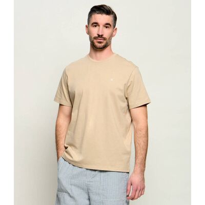 Calvin Klein Jeans T-shirt Classic fit beżowy L Calvin Klein Jeans T-shirt Classic fit beżowy L