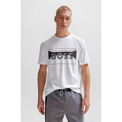 Boss GREEN T-shirt Tee 2 Regular Fit stretch biały S Boss GREEN T-shirt Tee 2 Regular Fit stretch biały S
