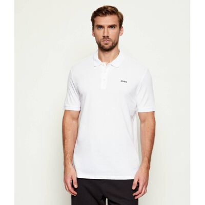 HUGO Polo Donos222 Regular Fit biały M HUGO Polo Donos222 Regular Fit biały M