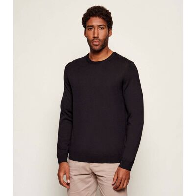 Boss BLACK Wełniany sweter Leno-P Slim Fit czarny L Boss BLACK Wełniany sweter Leno-P Slim Fit czarny L
