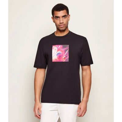 Hugo Blue T-shirt Nimpolix Regular Fit czarny S Hugo Blue T-shirt Nimpolix Regular Fit czarny S