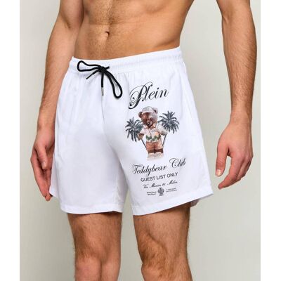 Philipp Plein Szorty kąpielowe Regular Fit biały L Philipp Plein Szorty kąpielowe Regular Fit biały L