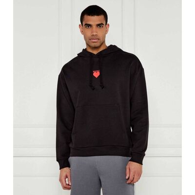 HUGO Bluza Dewgili Relaxed fit czarny XL HUGO Bluza Dewgili Relaxed fit czarny XL