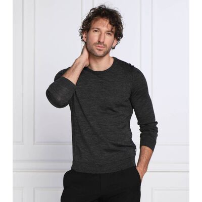 Boss BLACK Wełniany sweter Leno-P Slim Fit grafitowy XL Boss BLACK Wełniany sweter Leno-P Slim Fit grafitowy XL