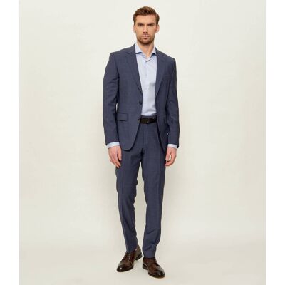 Boss BLACK Wełniany garnitur H-Huge-2Pcs-253 Slim Fit granatowy 54 Boss BLACK Wełniany garnitur H-Huge-2Pcs-253 Slim Fit granatowy 54