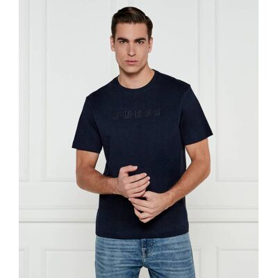 Guess Jeans T-shirt Regular Fit granatowy S Guess Jeans T-shirt Regular Fit granatowy S