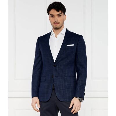 Boss BLACK Wełniana marynarka Hutson Slim Fit granatowy 46 Boss BLACK Wełniana marynarka Hutson Slim Fit granatowy 46