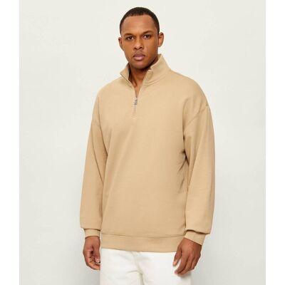HUGO Bluza Durty244 Relaxed fit beżowy L HUGO Bluza Durty244 Relaxed fit beżowy L