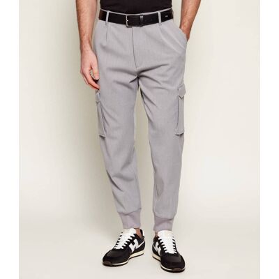 HUGO Spodnie cargo Glavin261 Slim Fit szary 56 HUGO Spodnie cargo Glavin261 Slim Fit szary 56