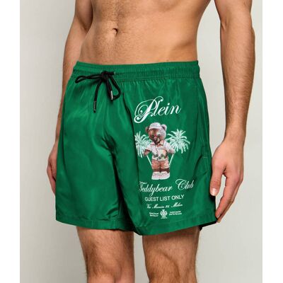 Philipp Plein Szorty kąpielowe Regular Fit zielony L Philipp Plein Szorty kąpielowe Regular Fit zielony L
