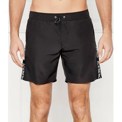 Iceberg Szorty kąpielowe Regular Fit czarny M Iceberg Szorty kąpielowe Regular Fit czarny M
