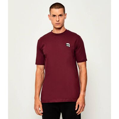 Karl Lagerfeld T-shirt Regular Fit bordowy S Karl Lagerfeld T-shirt Regular Fit bordowy S
