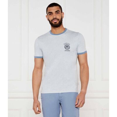 Guess Jeans T-shirt Slim Fit błękitny XXL Guess Jeans T-shirt Slim Fit błękitny XXL