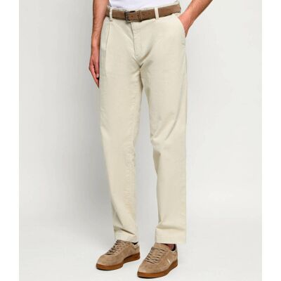 Boss ORANGE Spodnie chino Pleated_3 Tapered fit sztruks beżowy 36/34 Boss ORANGE Spodnie chino Pleated_3 Tapered fit sztruks beżowy 36/34