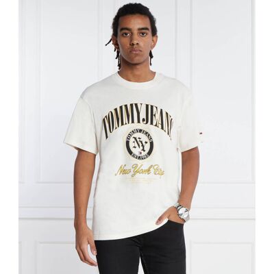 Tommy Jeans T-shirt Loose fit kremowy XXL Tommy Jeans T-shirt Loose fit kremowy XXL