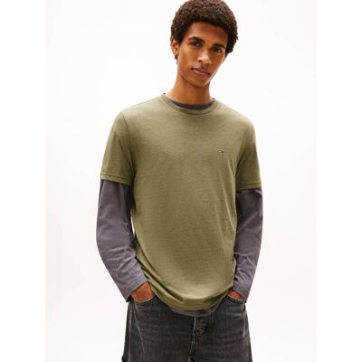 Tommy Jeans T-shirt JASPE Extra slim fit zielony M Tommy Jeans T-shirt JASPE Extra slim fit zielony M