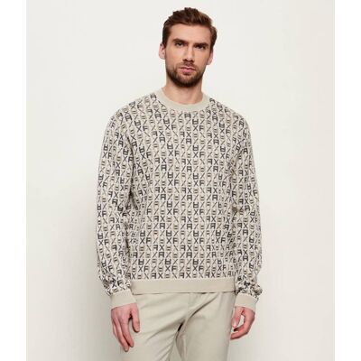 Giorgio Armani Exchange Sweter Regular Fit beżowy XXL Giorgio Armani Exchange Sweter Regular Fit beżowy XXL