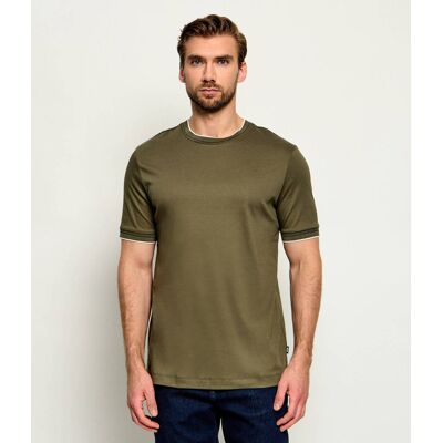 Boss BLACK T-shirt H-Tessler 195 Slim Fit mercerised oliwkowy L Boss BLACK T-shirt H-Tessler 195 Slim Fit mercerised oliwkowy L