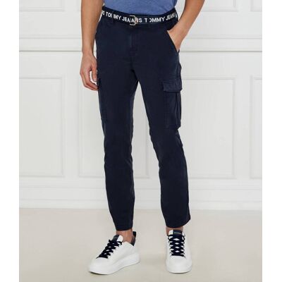 Tommy Jeans Spodnie cargo AUSTIN Regular Fit granatowy 30/32 Tommy Jeans Spodnie cargo AUSTIN Regular Fit granatowy 30/32