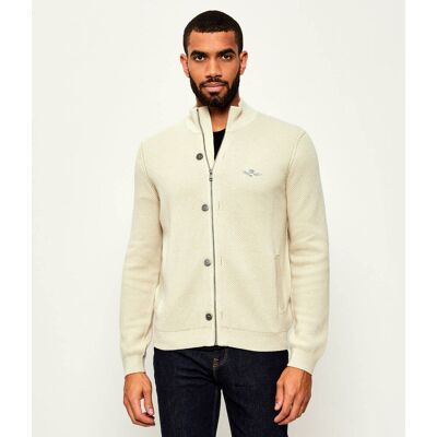 Aeronautica Militare Sweter Regular Fit z dodatkiem wełny beżowy S Aeronautica Militare Sweter Regular Fit z dodatkiem wełny beżowy S
