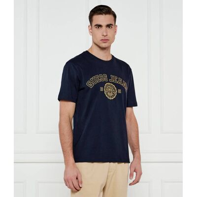 Guess Jeans T-shirt Regular Fit granatowy L Guess Jeans T-shirt Regular Fit granatowy L