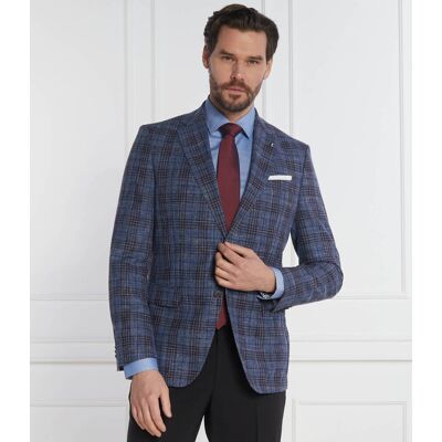 Boss BLACK Wełniana marynarka H-Hutson-233 Slim Fit z dodatkiem lnu granatowy 60 Boss BLACK Wełniana marynarka H-Hutson-233 Slim Fit z dodatkiem lnu granatowy 60