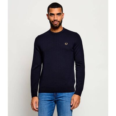 Fred Perry Wełniany sweter Slim Fit granatowy L Fred Perry Wełniany sweter Slim Fit granatowy L