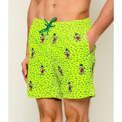 ST.Barth Szorty kąpielowe Lighting St. Barth x Disney Regular Fit limonkowy L ST.Barth Szorty kąpielowe Lighting St. Barth x Disney Regular Fit limonkowy L