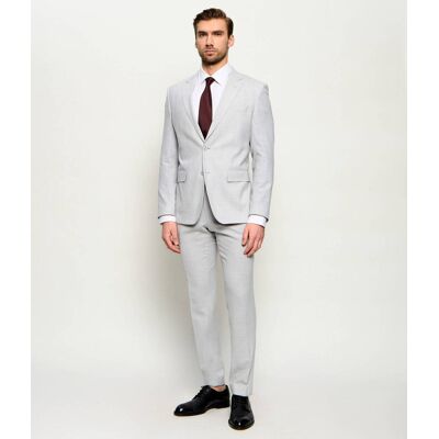 Boss BLACK Garnitur H-Huge-2Pcs-253 Slim Fit z dodatkiem wełny szary 56 Boss BLACK Garnitur H-Huge-2Pcs-253 Slim Fit z dodatkiem wełny szary 56