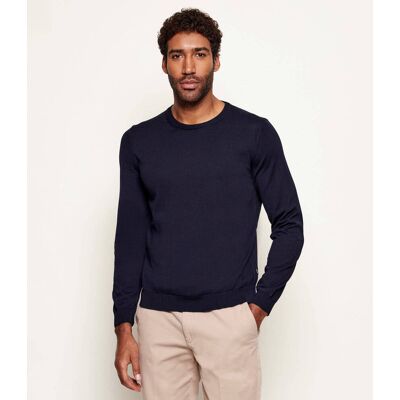 Boss BLACK Wełniany sweter Leno-P Slim Fit granatowy XXL Boss BLACK Wełniany sweter Leno-P Slim Fit granatowy XXL