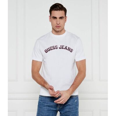 Guess Jeans T-shirt COLLEGIATE Regular Fit biały L Guess Jeans T-shirt COLLEGIATE Regular Fit biały L