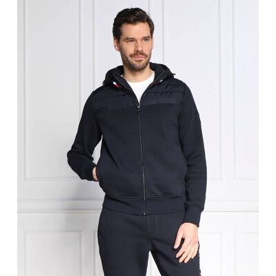 Tommy Hilfiger Bluza MIX MEDIA ZIP TAPE THROUGH Regular Fit granatowy S Tommy Hilfiger Bluza MIX MEDIA ZIP TAPE THROUGH Regular Fit granatowy S
