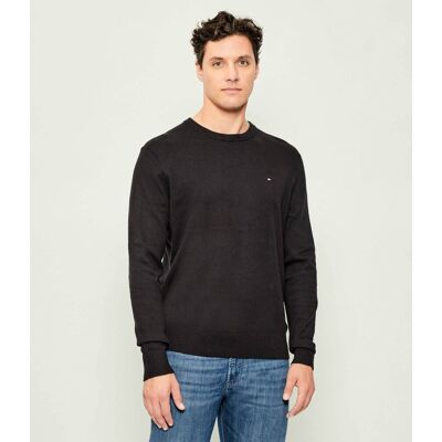 Tommy Hilfiger Sweter Regular Fit z dodatkiem kaszmiru czarny XXXL Tommy Hilfiger Sweter Regular Fit z dodatkiem kaszmiru czarny XXXL