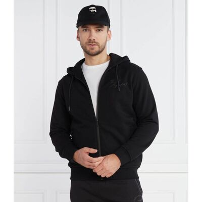 Karl Lagerfeld Bluza SWEAT HOODY JACKET Regular Fit czarny S Karl Lagerfeld Bluza SWEAT HOODY JACKET Regular Fit czarny S