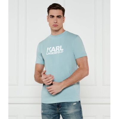 Karl Lagerfeld T-shirt Regular Fit morski M Karl Lagerfeld T-shirt Regular Fit morski M