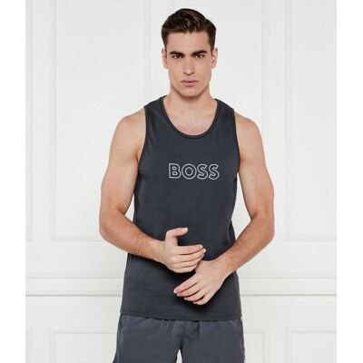 Boss BLACK Tank top Beach Regular Fit grafitowy S Boss BLACK Tank top Beach Regular Fit grafitowy S