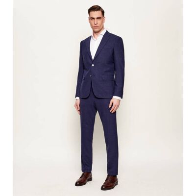 Boss BLACK Garnitur H-Huge-2Pcs-253 Slim Fit z dodatkiem wełny granatowy 52 Boss BLACK Garnitur H-Huge-2Pcs-253 Slim Fit z dodatkiem wełny granatowy 52