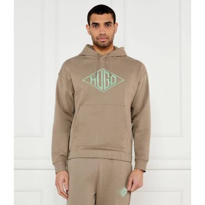 HUGO Bluza Dacorolo Loose fit beżowy M HUGO Bluza Dacorolo Loose fit beżowy M