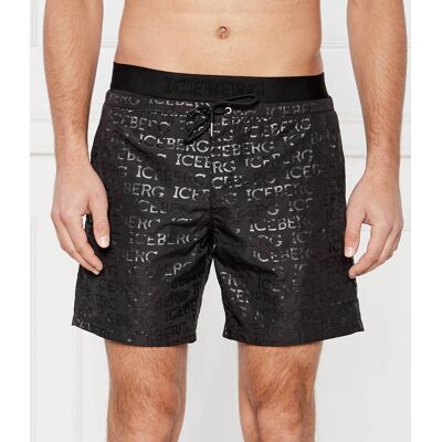Iceberg Szorty kąpielowe Regular Fit czarny S Iceberg Szorty kąpielowe Regular Fit czarny S