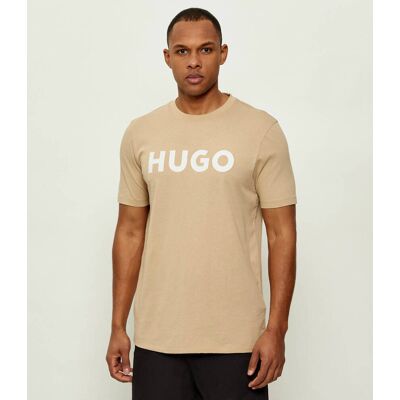 HUGO T-shirt Dulivio Regular Fit beżowy M HUGO T-shirt Dulivio Regular Fit beżowy M