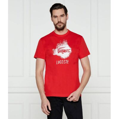 Lacoste T-shirt Ultra Dry Graphic Regular Fit czerwony L Lacoste T-shirt Ultra Dry Graphic Regular Fit czerwony L