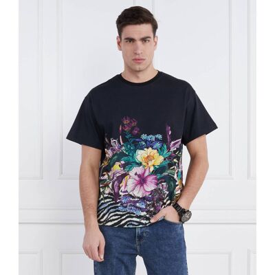 Just Cavalli T-shirt Relaxed fit granatowy M Just Cavalli T-shirt Relaxed fit granatowy M