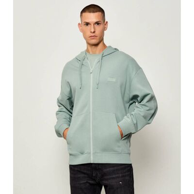 HUGO Bluza Delastomer Relaxed fit miętowy M HUGO Bluza Delastomer Relaxed fit miętowy M