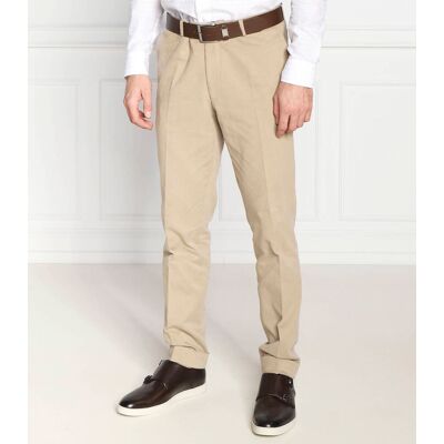 Oscar Jacobson Spodnie chino Slim Fit beżowy 56 Oscar Jacobson Spodnie chino Slim Fit beżowy 56