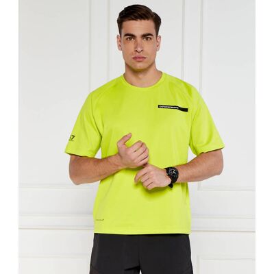 EA7 T-shirt Regular Fit limonkowy S EA7 T-shirt Regular Fit limonkowy S